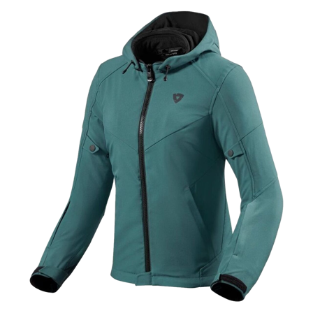 Rev'It! Afterburn H2O Women's Motorcycle Jacket Dark Green 34