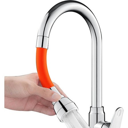 Hanojen pidennys keittiöön pyörivällä vesisäästöllä, jossa on 360° pehmeä vaahtomuoviputki, 3 virtaustilaa kulmainen hanasuutin universaali pidennin 