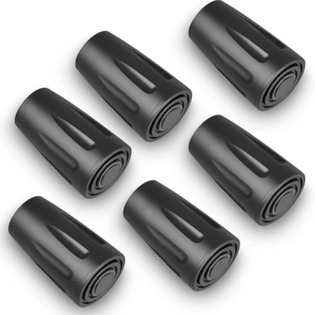 Krykkekapsel sklisikker 6-pakning gummistøtfanger krykketips selvstående KLB