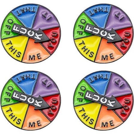 4 Farverige Pladespiller Nåle Roterende Emaljebrocher Lykkehjulsnåle Søde Emaljenåle Sjove Emaljemærker Jakke Mærker Taskebrocher