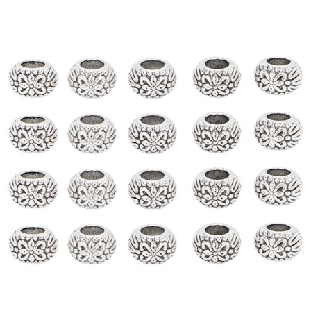 20 stk. stilfulde skægperler til hår, retro hårperler, gør-det-selv-smykker, armbåndsperler til kvinder og mænd