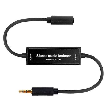 Stereo Ljudisolering 3,5 mm Högtalare Ljud Brus Gemensam Jord Filter Eliminator JORDSLINGA