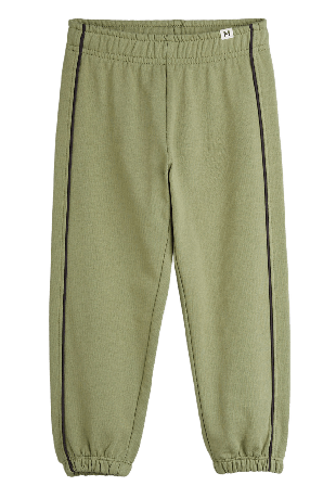 Mini Rodini Plain Piping Sweatpants Byxor Unisex Grön 116/122