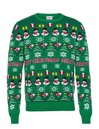 Festive Spirit Green Patterned Christmas Sweats
