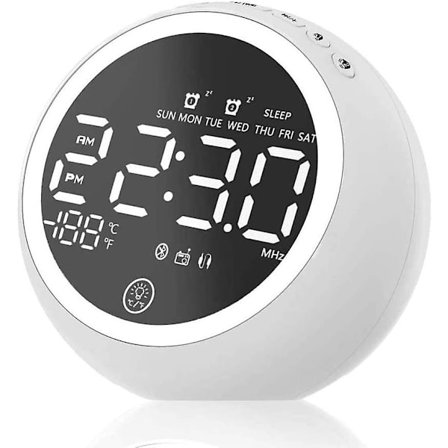 AM/FM Lommedigitalradio Vækkeur Søvntimer Indbygget Højttaler Bærbar Lille Radio Med Øretelefoner