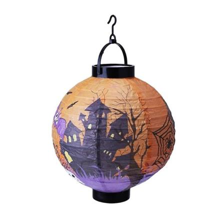Halloween Papperslykta Bärbar Hängande Lykta Glödande Tema P