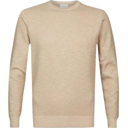 Profuomo, Round Neck Knitwear Beżowy, Mężczyzna, Rozmiar: 2XL