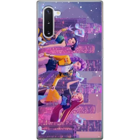 Kompatibel Mobilcover til Samsung Samsung Galaxy Note10 Futuristisk K-Pop Demon Hunters pigegruppe illustration med neonbyens popkultur æstetik og kr