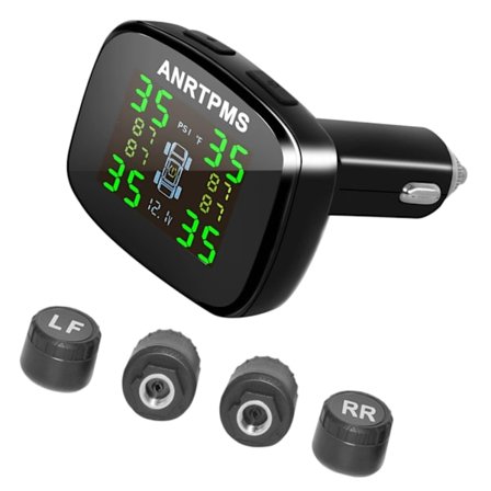 Dæk Lækage Advarsel Temperatur Balance Monitor 4 Eksterne Sensorer LCD Display