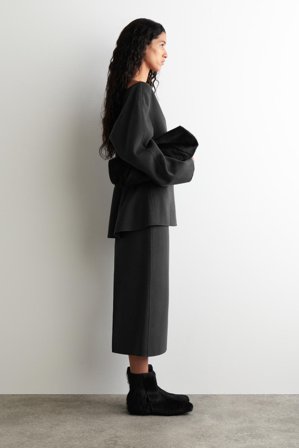 COS Women's Stivaletti A Calza In Pelle Effetto Cavallino in Nero