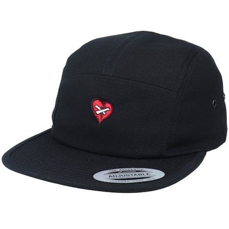 Iconic - Svart 5panel Keps - Broken Mended Heart Black 5-Panel @ Hatstore