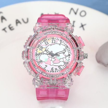 Sanrio Ur Kuromi Cinnamoroll My Melody Kawaii Pige Frisk Og Sød Tegneseriefigur Studenter Mode Elektronisk Lys Ur