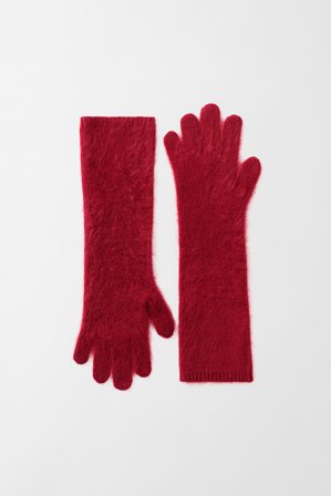Soft Goat - Brushed Gloves - Cashmere gloves - One Size - Dahlia