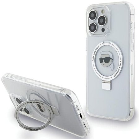 Karl Lagerfeld KLHMP15LHMRSKHH iPhone 15 Pro 6,1" hvid/hvid hardcase Ringstativ MagSafe Karl Head