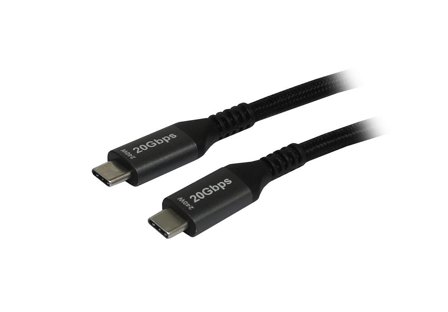 SYNERGY Kabel USB, C(St) => C(St), 3,0m, USB3.2, schwarz(Textil), 20G/5A, 240W, Gen 2x2, E-Marker Chip, Synergy 21