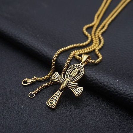 Antik egyptisk kors vedhæng kæde Ankh med skarabæ charm mænd kors vedhæng halskæde