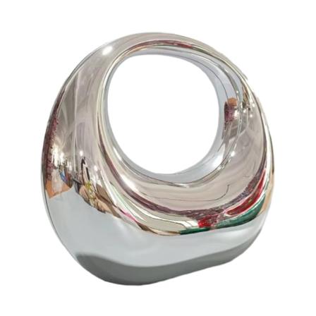 Fasjonabel, gjennomsiktig akrylveske, kvelds-clutch-veske skiller seg ut fra mengden Solid silver