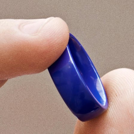 Bague en céramique polie bleue pour hommes - Bagues en céramique - pour Hommes - Lucleon