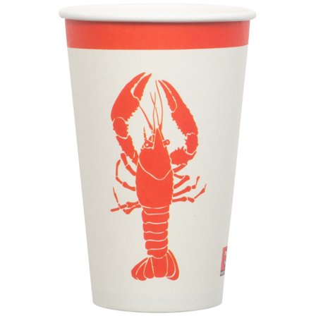 Kräftskiva Pappersmugg Stor 37cl 8-pack - Kräftskiva Dekoration - Kalaslagret.se