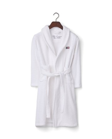 Lexington ICONS Frotteemantel für Kinder aus Baumwollmischung, weiß