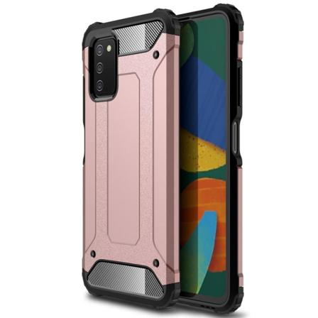 Samsung Galaxy A03s Skal Shockproof Armor Hybrid Roséguld