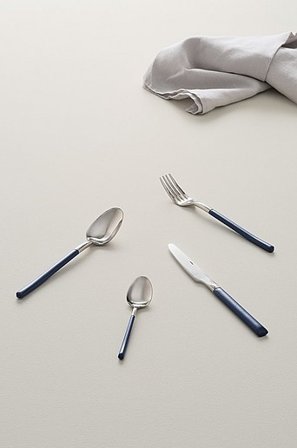 Jotex - Bestiksæt 24 Dele Sølvfarvet/blå - COLT - Køb Bestik hos Jotex