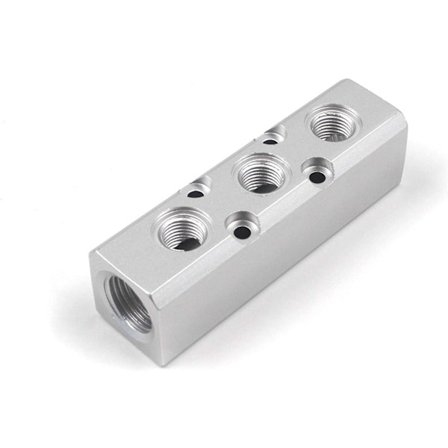 3-vägs luftkompressorsplitter kompressor luftutlopp huvudblock systemrör pneumatisk distributionsblock