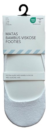 Matas Striber Bambus Viskose Footies Hvid 37-41, Tøj & Bolig, Strømper, Footies