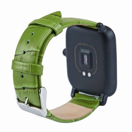 Samsung Galaxy Watch Active 20mm äkta klockarmband med krokodil - Grön