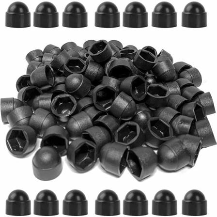 Muovitulppa kupoliruuveille ja -muttereille M8/13 mm kuusiokoloruuvin kansi musta 50 kpl.