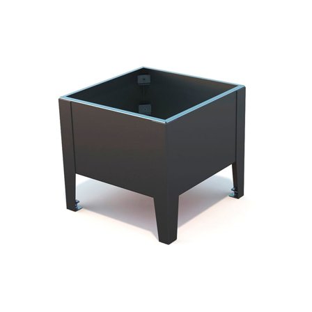 Blomlåda, höjd: 720 mm, svart