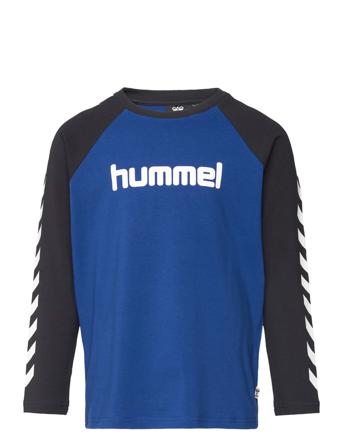 Hmlboys T-Shirt L/S T-shirts Long-sleeved T-shirts Blå Hummel
