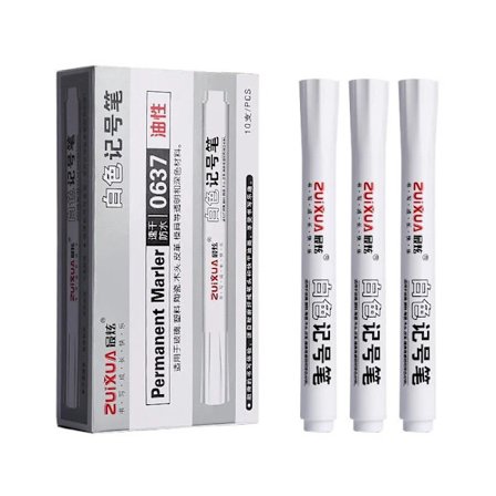 Vit Vattentät Vit Markeringspenna Graffiti Pennor Permanent Gel Penna Däckmålning Anteckningsbok Däckmönster Miljövänlig Penna