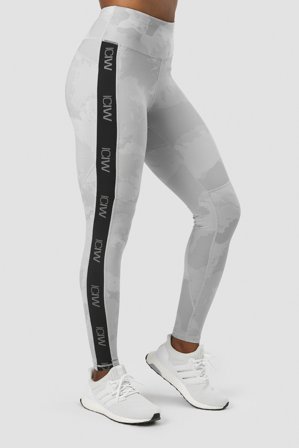 ICANIWILL - Ultimate Training Tights Wmn Grey Camo - Treningstights - Dame - ICIW