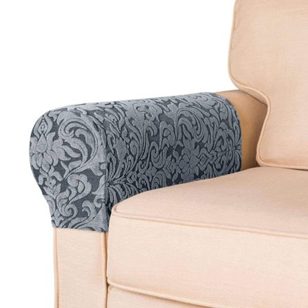 2 kpl joustavat timanttikuvioiset nojatuolin sohvan käsinojasuojat huonekalujen suojaksi, liukumattomat sohvan käsinojasuojat spandex-