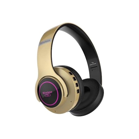 Bluetooth-hörlurar Over-ear Fällbara Dator Trådlösa Hörlurar Brusreducering HIFI Stereo Gaming Headset(Guld)