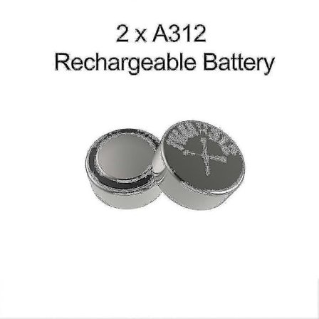 A312 Uppladdningsbart Batteri, Hörapparatsbatterier 312 Laddningskit 312 312a A312 Pr4 Uppladdningsbart Batteri För Hörapparat (2st 312)