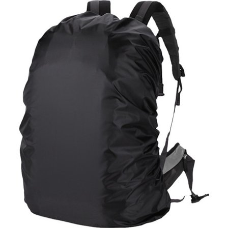 55-60L Justerbart Regntrekk - Bærbar Ultralett Skulderveske Beskyttelsesdeksel - Svart