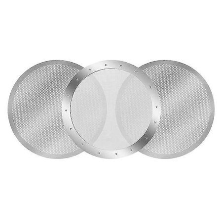 3-pack återanvändbara kaffefilter i metallnät för kaffebryggare espressomaskin, silver