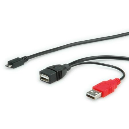ROLINE USB2.0 Y Cable, 2x type A M/F