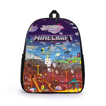 Minecraft Painettu Reppu Koululaukku Suuri Tilavuus Opiskelijan Kirjalaukku Reppu Lasten Lahja