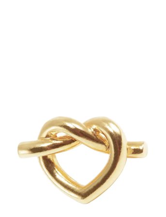 Jane Koenig Big Tied Heart Stud - Gold - ONE SIZE