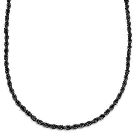 Collin Amager Gunmetal 6mm Rope Chain Necklace for Men - Steel necklaces