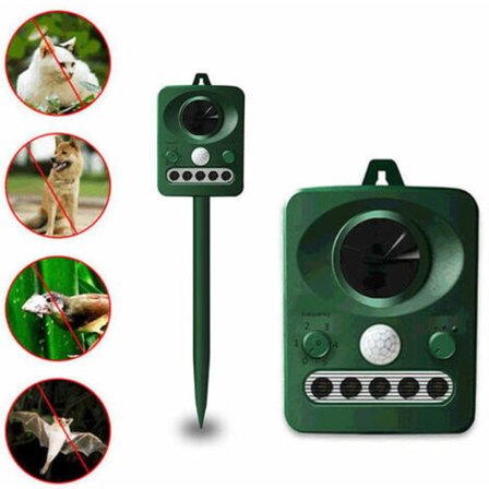 Ultralyd fugleskremsel solcelledrevet utendørs, dobbel solcelle- og USB-lading, vanntett design, innebygd batteri, gressgrønn