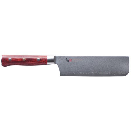 Zanmai Flame Classic Damascus Pro-Nakiri 15,5 cm. - Stål og rødbrun | KitchenOne