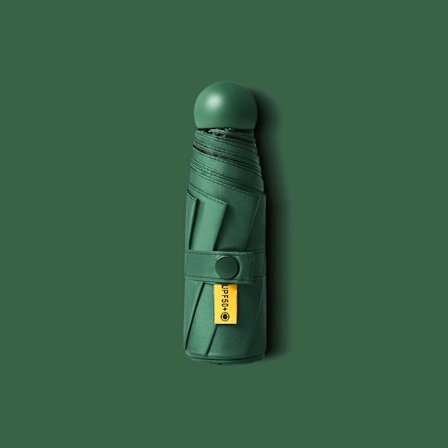 Kapselformat solparaply: Ger solskydd och UV-skydd, skyddar mot både sol och regn, lätt och enkel att bära.