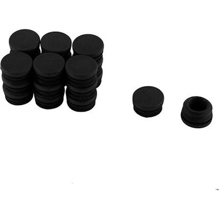 20 stk Chasie Benbeskytter Benrør Innlegg Bord Møbler Beskyttende Plast Svart Rund 22mm Diameter
