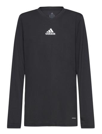 Team Base Tee Y Sport T-shirts Long-sleeved T-Skjorte Black Adidas Performance