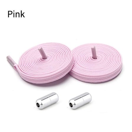 3 par No Tie Snørebånd Doven Snørebånd PINK