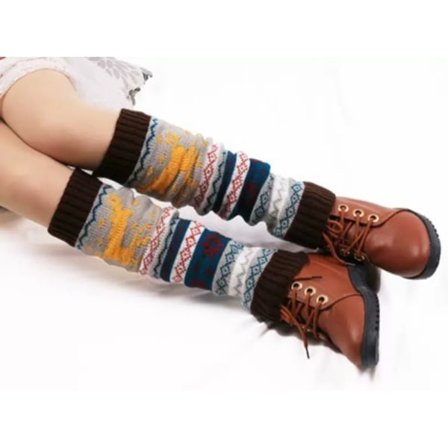 Kaffe; Størrelse: One Size - Nye varme uldsokker koreansk stil efterår vinter akryl jul benvarmere varme sokker